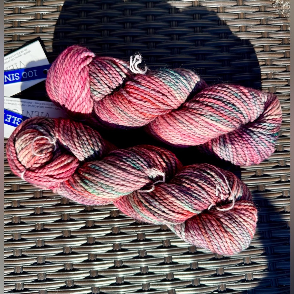 Malabrigo Vientos Hand-Dyed Yarn in Pink and Purple - Picture 11 of 17